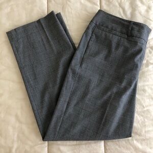Larry Levine Glen Plaid Stretch Trousers Black & White Size 14P